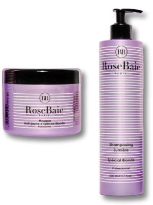 Rosebaie Duo Blonde & Blancs - Soin Shampoing & Masque Raviveur d’Éclat